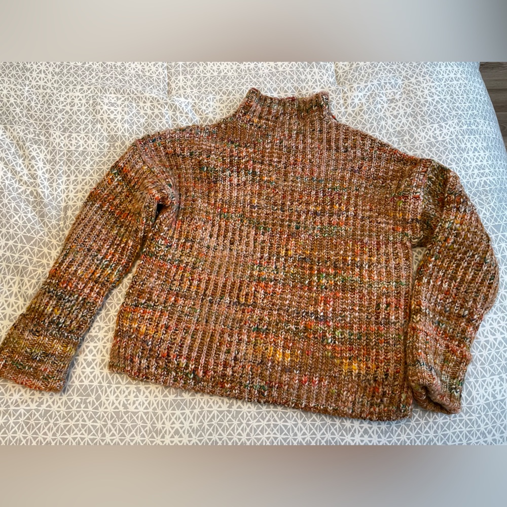 Madewell multicolor orange sweater medium